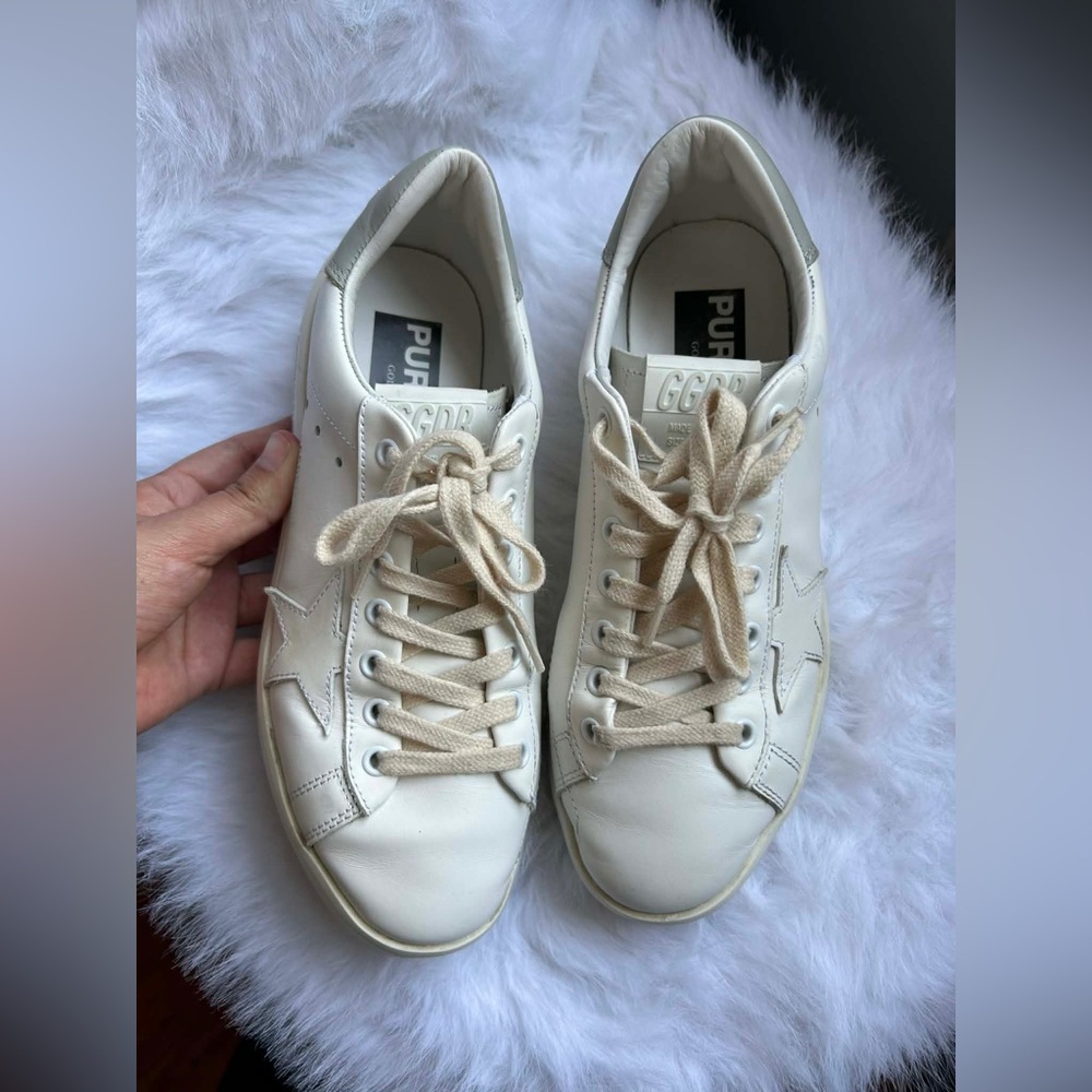 Golden Goose Off-White Star-Accent Platform Sneakers - Picture 2 of 7